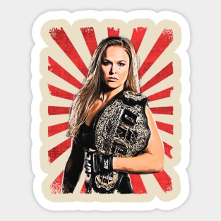 Ronda Rousey Wrestling Vintage Fan Art Sticker